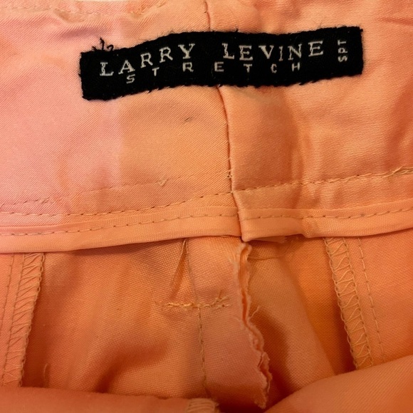 Larry Levine Soft Stretch Career Crop Pants Peach Capris Size 16  NWT - Picture 5 of 13